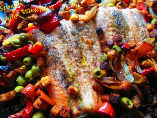 Tasty Super Easy Spanish Style Salmon Fillets