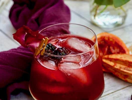 Mezcal Blackberry Smash for Halloween that’s wickedly good
