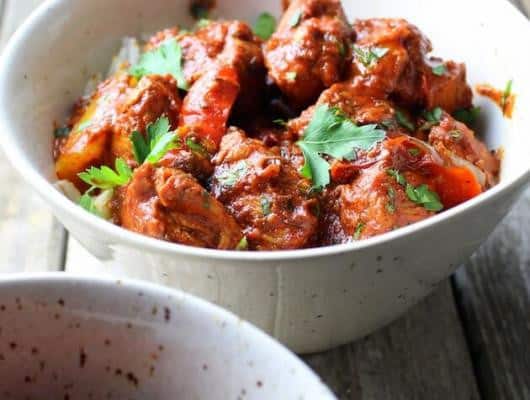 Harissa Chicken with Peppers and Onions