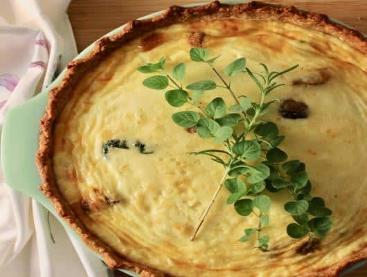Bacon, Mushroom, & Spinach Quiche