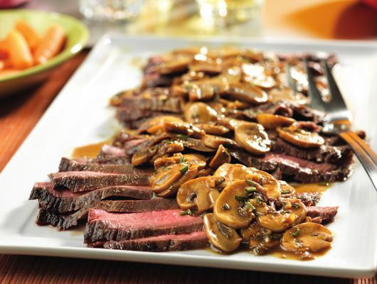 Flank Steak with Mushroom Sauce the flavorful sauce is absolutely divine