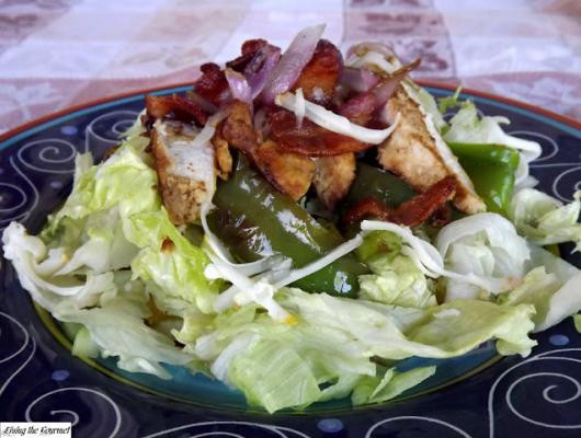 Chicken in a Salad with Grilled Peppers Enjoy with Love
