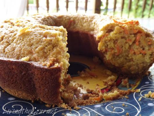 Lightened Up Carrot Cake to enjoy with a good cup of coffee