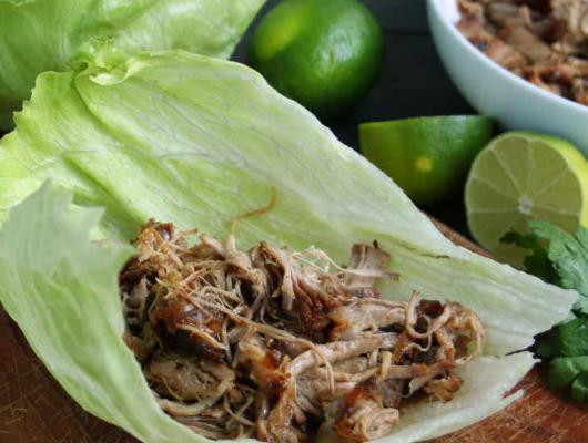 Keto Pork Carnitas Recipe with Lettuce Wraps