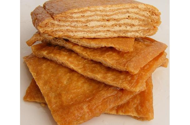 Aburage is a Japanese food made from soybeans