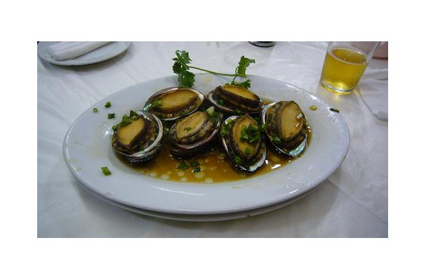 Abalone Edible sea snail ranging in size from medium to large