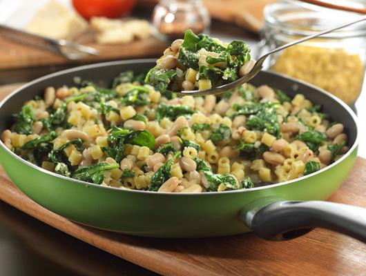 Savory White Beans and Spinach dish is delicious
