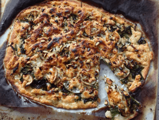 A healthy alternative to your everyday pizza, white with parsnips