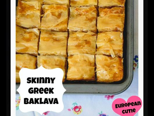 “skinny” Greek baklava less sugar and less fat