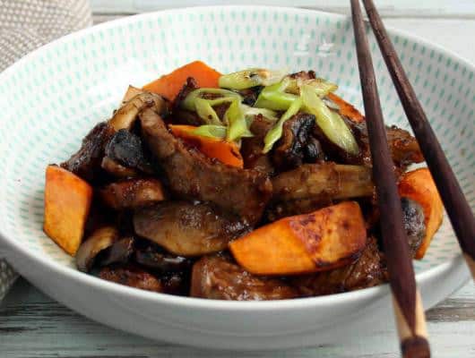 Beef Teriyaki Recipe with Sweet Potato Chunks