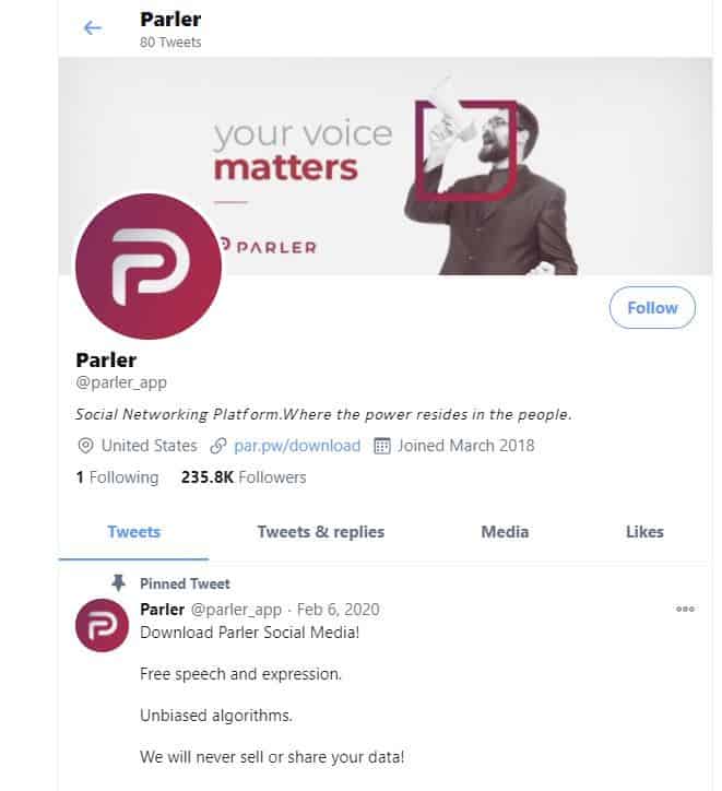Parler, an App that is filled with Trump supporters, loses support from Tech Giants