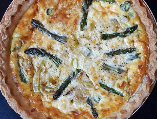 Asparagus, Leek and Gruyere Quiche