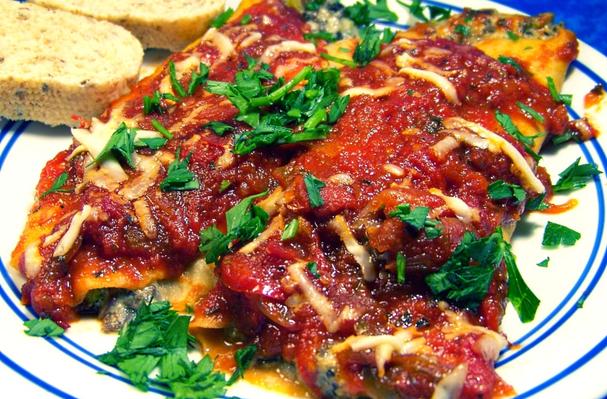 Aspargus-Mushroom Cannelloni