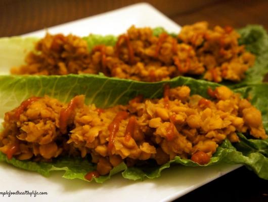Asian Chickpea Lettuce Wraps