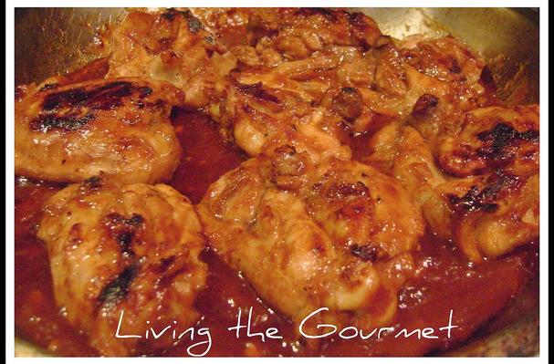 Bbq Chicken Thighs With A Living The Gourmet Twist