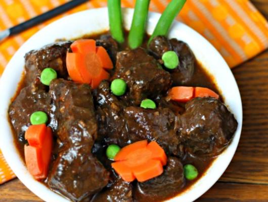 Beef Stew with Carrot Flowers