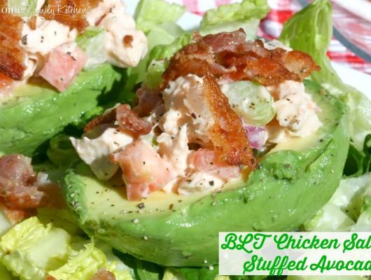 BLT Chicken Salad Stuffed Avocados