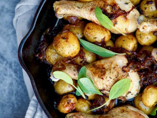 Caramelized Onion Roast Chicken
