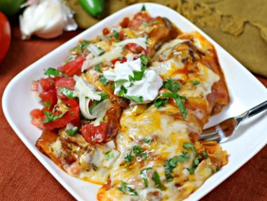Cheesy Adobo Enchiladas