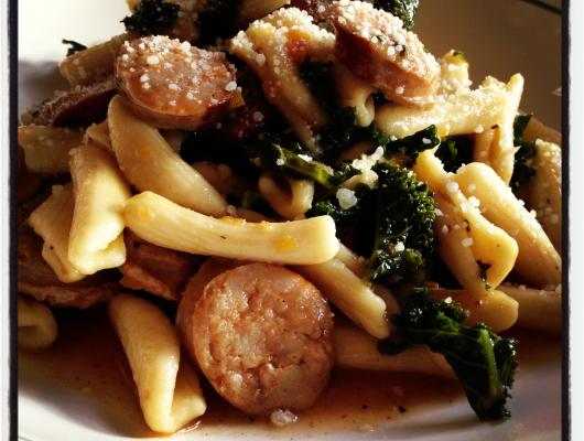 Cavatelli with Chicken Sausage and Kale