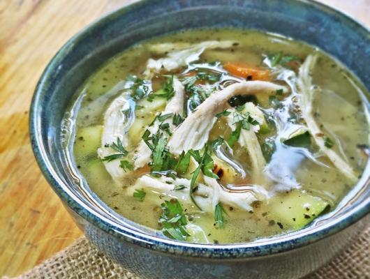 Chicken and Spaghetti Squash Noodle Soup