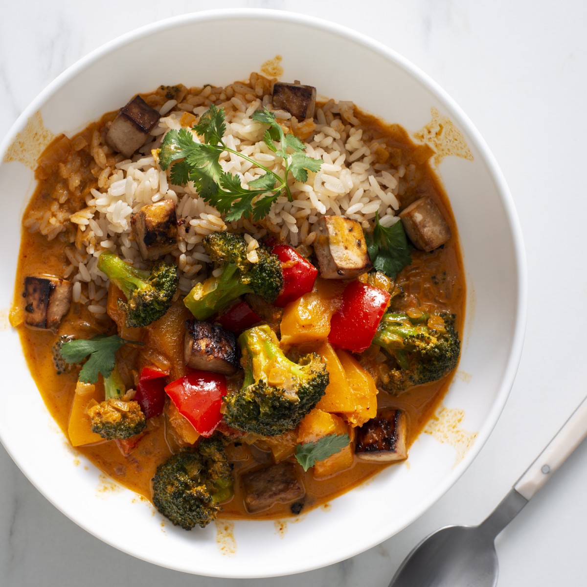 Duo Crisp + Air Fryer – Coconut Curry with Crispy Tofu