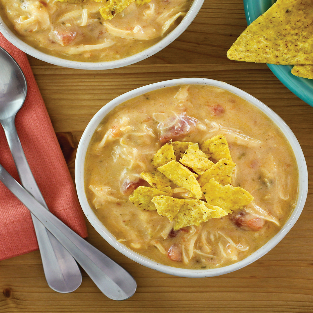 Cheesy Chicken Enchilada Soup