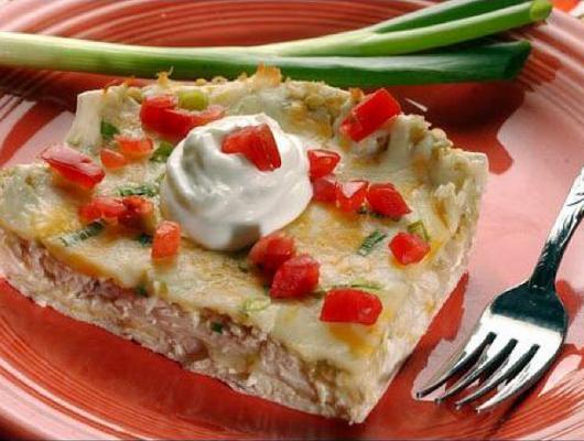 Chicken Verde Enchilada Casserole
