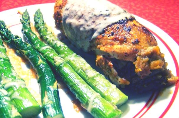 Chicken/sweet Potato Roulade With Goat Cheese Sauce
