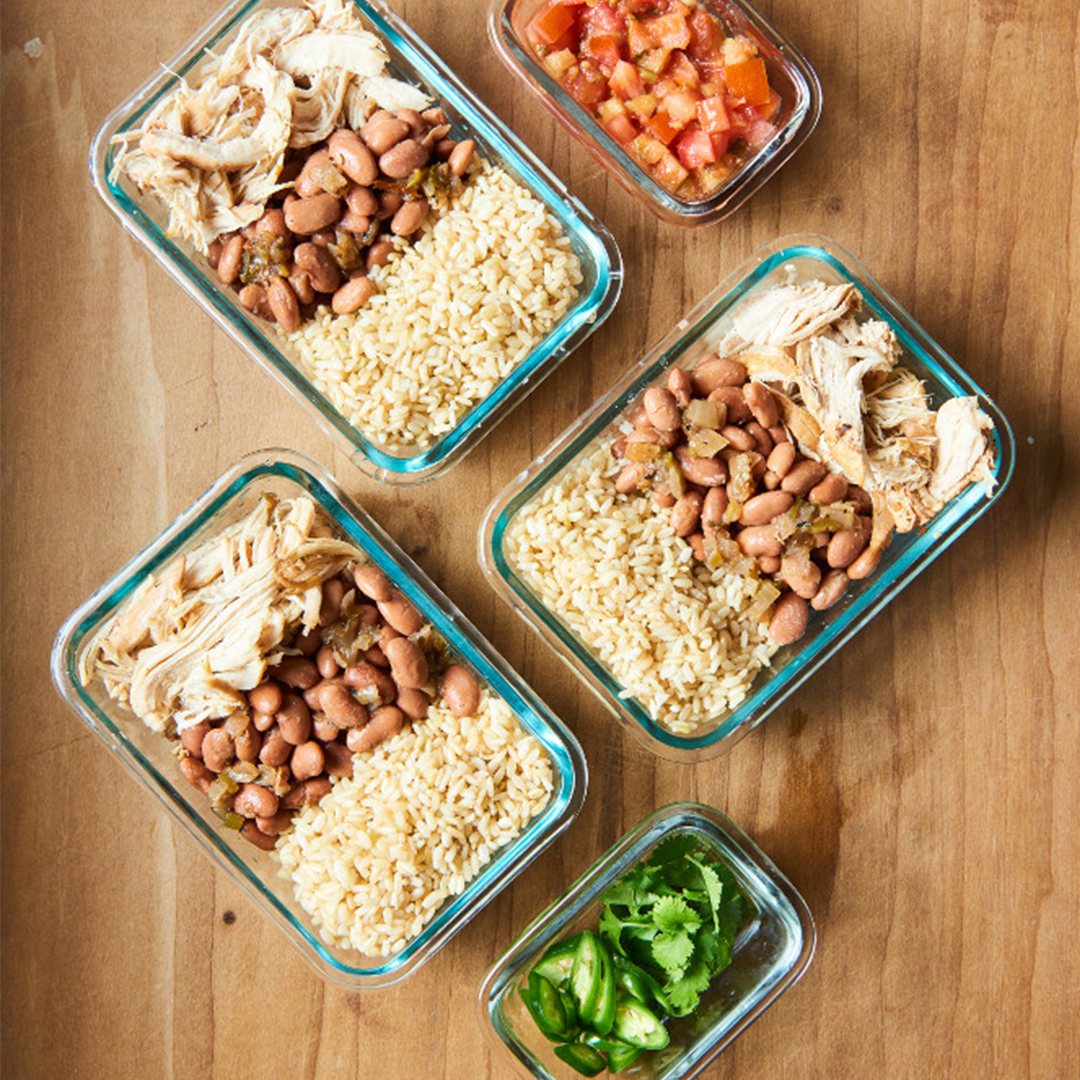 Shredded Chicken And Rice Burrito Bowl with Air Fryer