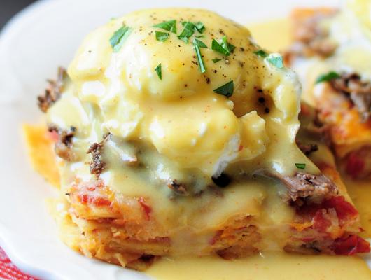 Chilaquiles Eggs Benedict