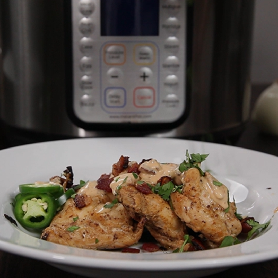 Chicken with Jalapeno-Bacon Mustard