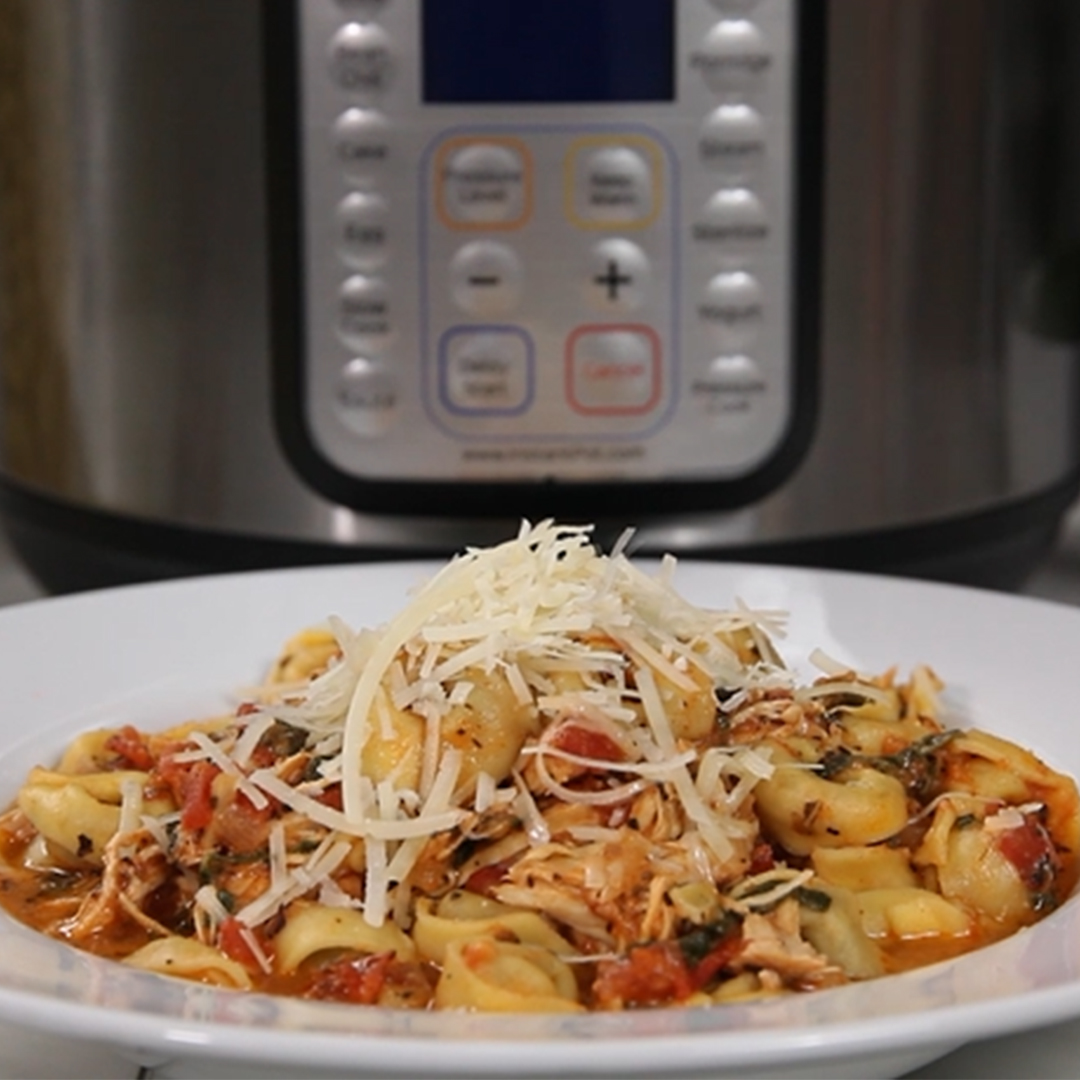 Creamy Tortellini and Chicken Soup with Air Fryer