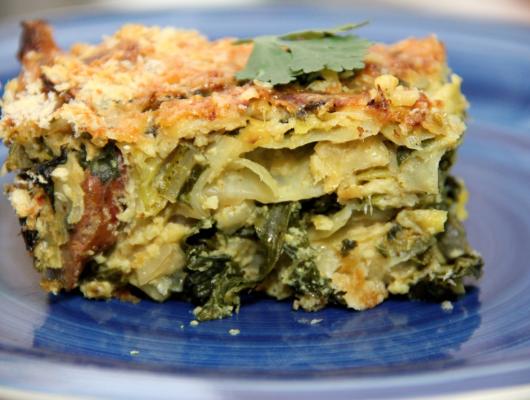 Curried Cabbage & Kale Gratin
