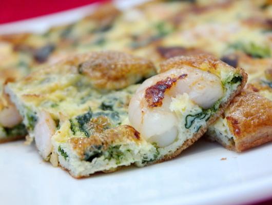 Crispy Wakame Prawn Omelette