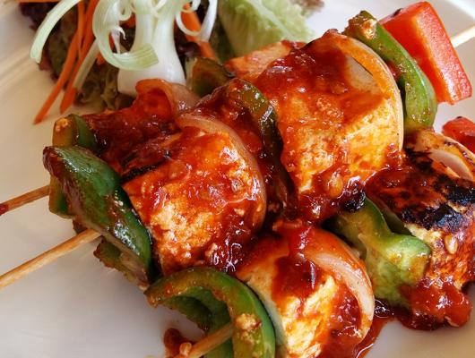 Desi Chinese Schezwan Paneer Tikka Recipe