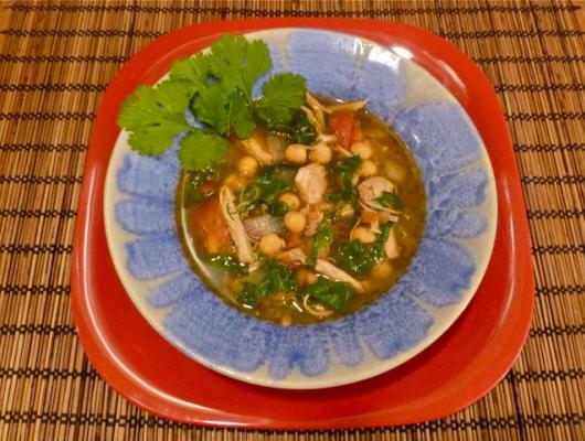 Easy Chicken Soup with Beet Greens