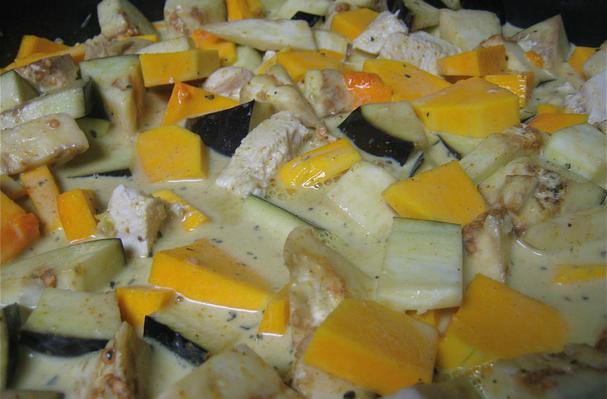 Eggplant & Butternut Squash Chicken Curry