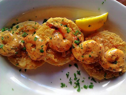Fried Green Tomatoes and Shrimp with Spicy Remoulade