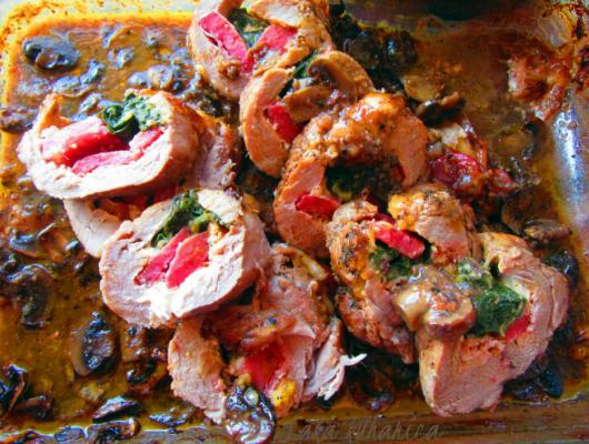 Italian style stuffed pork tenderloin