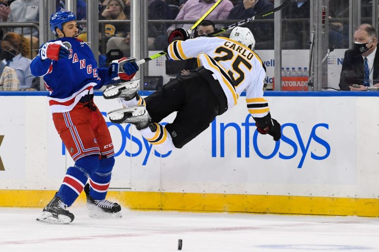 Bruins bid to get back on track vs. Rangers