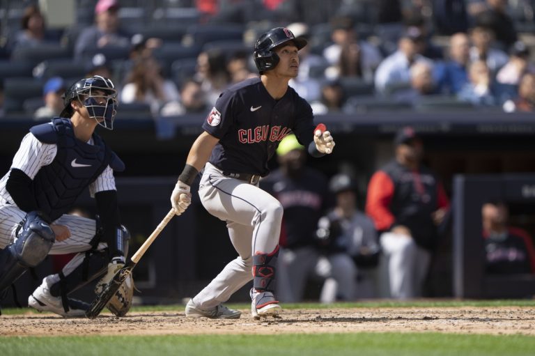Guardians OF Steven Kwan (hamstring) exits vs. Yankees