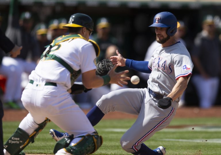 Brad Miller’s two RBIs lift Rangers over A’s in pitchers’ duel