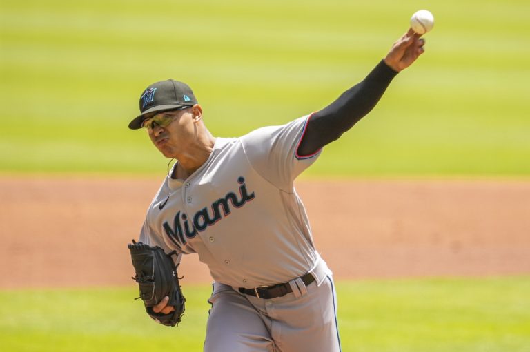 Jesus Luzardo fans eight, Marlins fight off Braves’ late charge