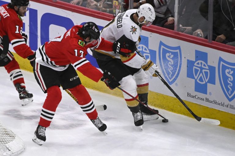 Blackhawks win in shootout to eliminate Golden Knights