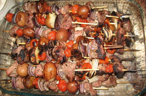 Mediterranean Lamb Kebabs with Yummy Feta Sauce