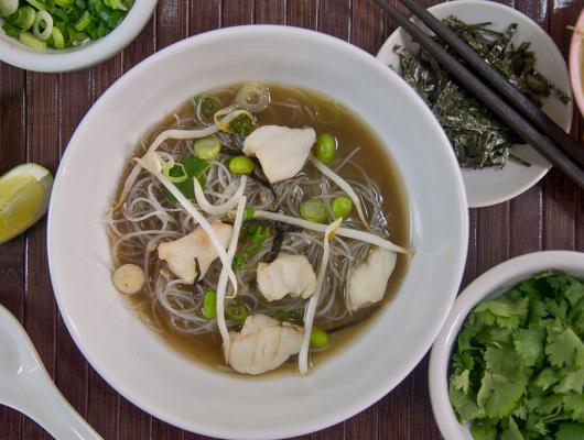 Miso, Fish and Rice Stick Soup