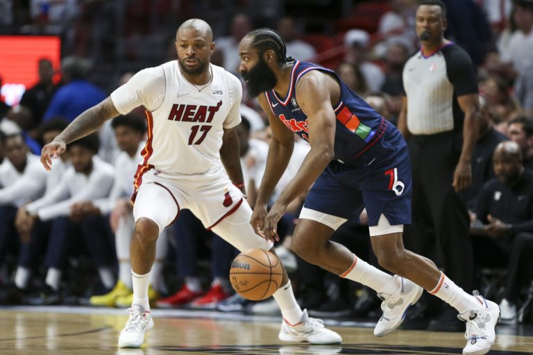 Heat pull away for series-opening win against 76ers