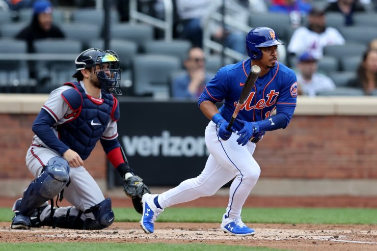 Pete Alonso leads Mets past Braves in G1 of twin bill