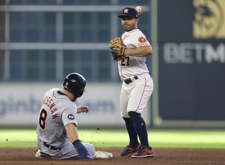 Astros edge Tigers for sixth straight win